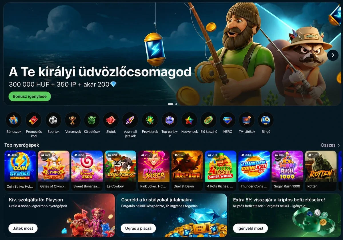 Royal Sea Casino free spins és magyar nyelvű játéktér